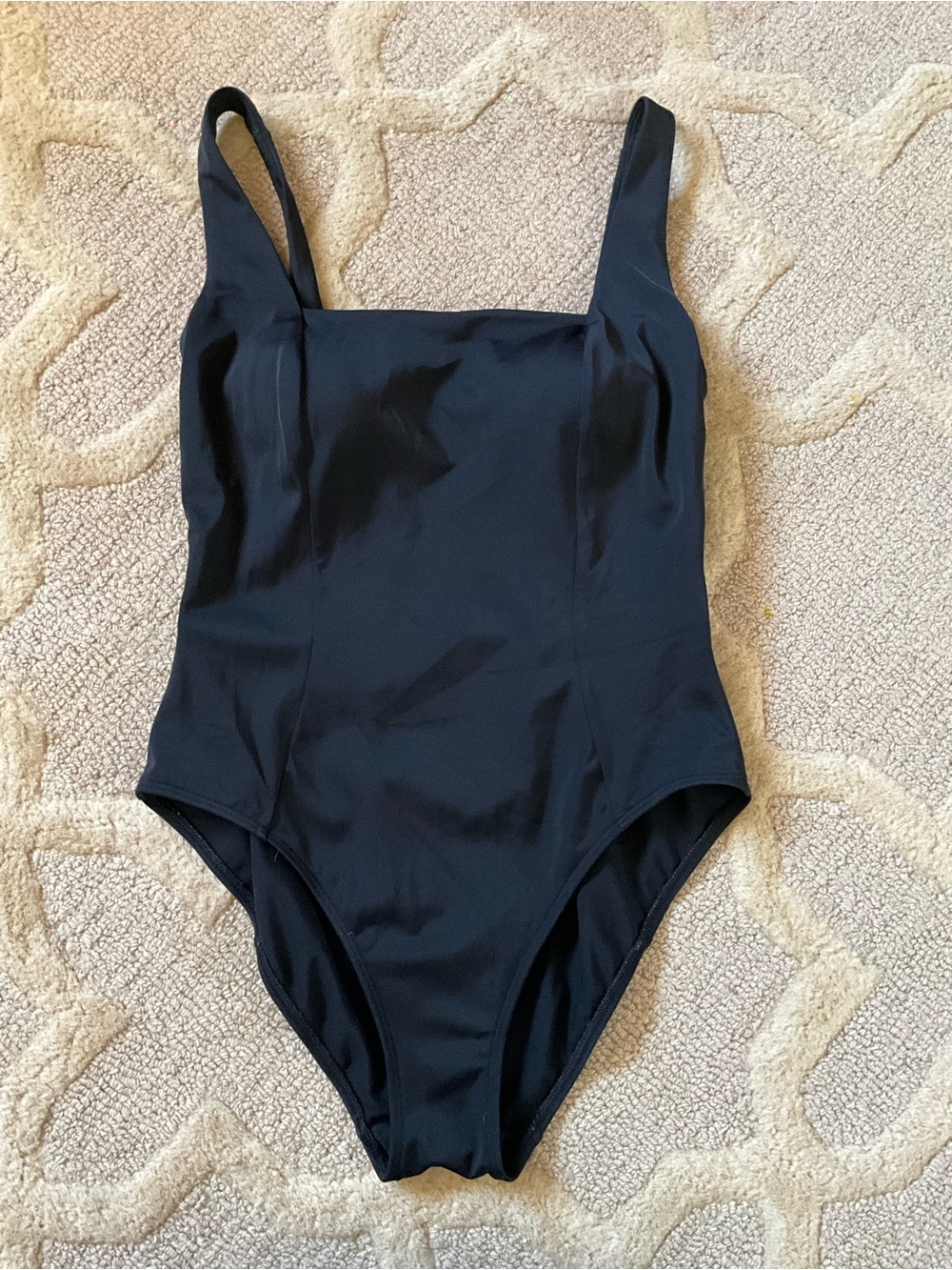 Boden Black Square-Neck One-Piece Swimsuit
